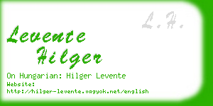 levente hilger business card